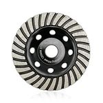 SHDIATOOL 5 Inch Diamond Turbo Row Grinding Cup Wheel Fits 7/8 Inch Arbor Diamond Grinding Disc for Concrete Masonry