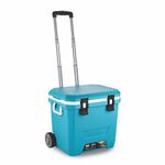 Aristo Portable 25L Ice Box with Trolley Wheels for Picnic, BBQ & Beach Trips | Portable Cooler for Beverages, Food & Outdoor Activities | Color May Vary