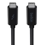 Belkin Thunderbolt 3 USB C to USB C 3.3ft/1M Long Data Transfer Power Cable with 20 Gbps Data Transfer Speed & Up to 10 Gbps for USB3.1 Devices - Supporting Thunderbolt, 4K & Ultra HD Display (Black)