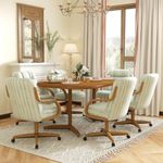 Chromcraft 7-Piece Table Set for 6, Expandable Table with 6 Chairs Table and Chairs Set for Kitchen Room (Alden Garden)