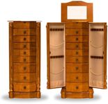 Roman Honey Oak Jewelry Armoire by