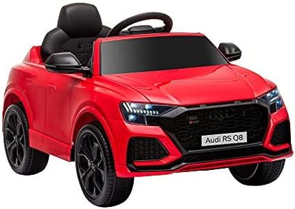 HOMCOM Audi RS Q8 Licensed 6V Kids Electric Ride On Car Toy Car with Remote Control Music Lights USB MP3 Bluetooth for 3-5 Years Old Red