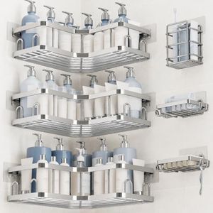 Veken Large Capacity Corner Shower Caddy 6-Pack, Advanced Rustproof Design