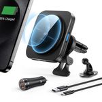 ESR for 15W MagSafe Car Mount Charger with 36W QC 3.0, Air Vent Dashboard Magnetic Phone Holder Car Wireless Charger for iPhone 17e Air 17 Pro Max 16 15 14 Plus 13 12 Mini, Galaxy S25/S26 Series