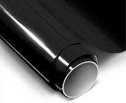 WALLMATE Black Shine Paint Protective Wrap Sticker Decal Bubble Free Air Release Car & Bike Sheet Film (60x180 Cm, Black PPF Film)