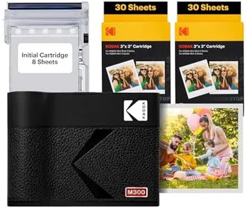 KODAK Mini 3 ERA 4PASS Portable Photo Printer (Black, Printer + Initial 8 Sheets + 60 Sheets)