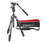 Manfrotto Befree Live, Travel Video Tripod with Video Camera Head and Lever Closure, Aluminium Tripod for DSLR, Mirrorless, Reflex Cameras and Video Cameras, Camera and Video Accessories