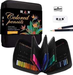 H & B 122-Piece Colored Pencil Set – Artist Drawing Supplies