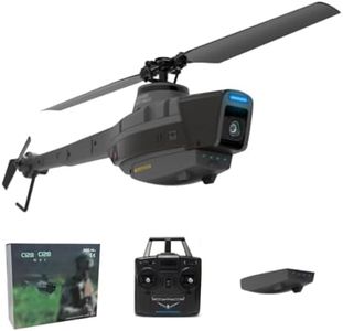 RCTRORCARY C128 RC Helicopter with Camera, 4CH Remote Control Drone Reconnaissance Military Aircraft Helicopter Model, One Key take Off/Landing - RTF