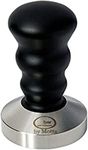 Motta MO-00650/58 Professional BAR9 Coffee Tamper with Flat Base and Black Curled Handle, 58mm, Black