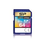 Silicon Power Superior SP064GBSDXCU1V10 SDXC Card, 64GB, Class 10, UHS-1 Compatible, 90MB/s, Read, 45MB/s Write, Adapter Included