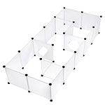 EUGAD Rabbit Run Guinea Pig Run Hamster Playpen Bunny Puppy Enclosure Exercise Fence DIY White (35x45cm/Panel) 0047WL