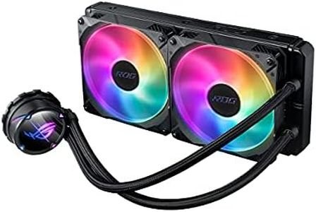 ASUS ROG Strix LC II 280 ARGB all-in-one liquid CPU cooler(AIO) with Aura Sync, AMD AM4/TR4, and Intel LGA 1150/1151/1155/1156/1200/2066 support, dual ROG 140 mm addressable RGB radiator fans