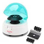 Sanliang Mini Centrifuge 7000RPM Lab Benchtop Centrifuge Machine with 2 Rotors for 8 x 0.2/0.5/1.5/2.0ml and 0.2mL×32 PCR Strips, Low Noise≤45dB.