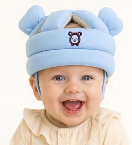 Nibelloo Baby Head Protector for Crawling Walking, Infant Helmet with Foam Bumpers, Adjustable Baby Helmet for Crawling Walking, Toddler Helmet - Head Protector for Baby Walking 12-24 Months. (Blue)