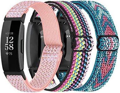 Paquete de 3 correas elásticas de nailon compatibles con Fitbit Inspire 2 / Inspire HR/Inspire/Ace 2, bandas de repuesto suaves y ajustables para Fitbit Inspire Fitness Tracker para mujeres y hombres,