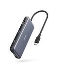 Anker 555 USB-C Docking Hub (8-in-1) PowerExpand Adapter, 100W Power Delivery, 4K 60Hz HDMI, 10Gbps USB-C & 2 USB-A Data Ports, Ethernet Port, MicroSD & SD Memory Card Reader, for MacBook Pro and More