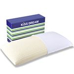 Kiss Dream 100% Natural Talalay Latex Pillow Sleeping Bed Pillows, Extra Soft Luxury King Size Pillow, Perfectly Aligns for Side/Back Pain, Stomach, Neck, Pressure Relief, Removable Cotton Cover