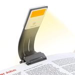 Vekkia Amber Bookmark Book Light, Blue Light Blocking Reading Light. 3 Colors ,stepless dimmable.1600K for Strain-Freeï¼ŀ Rechargeable Battery with Built-in USB Cable, for Bookworms