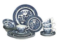 Churchill Plates Bowls Cups 20 Piece Dinnerware Set 20 Piece Set Blue Willow