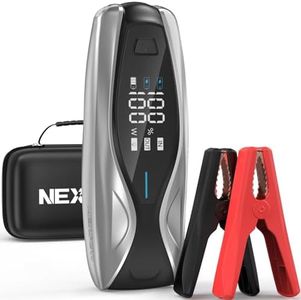 NEXPOW X7 3000A Jump Starter, Car Battery Jump Starter with PD 60W Dual-Way Faster Charging for 12L Gas/10L Diesel Engines, 12V Portable Jump Start Battery Pack, 3.2″ HD Display, IP63 Waterproof