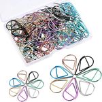 Quesuc 105 Pieces Multicolor Paperclips Metal Paper Clips for School Office Supplies (Size A)
