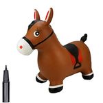 BOUNCEZIEZ Inflatable Animal Bouncy Ride On Hopper (Pump Included) (Horse)