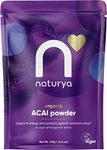 Naturya Organic Açaí Powder - Wild-Harvested from Amazonian Açaí Palms, Rich in Manganese & Vitamin A, High in Fibre, Antioxidant Superfood, Gluten-Free, Vegan - 125g Pouch