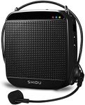 Voice Amplifier Portable PA System with Headset Microphone SHIDU Voice Amplifiers Loudspeaker Support USB SD for Teachers Coach Yoga Outdoor Activity