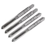 uxcell 2 Pairs Metric Hand Tap Set, M5 x 0.5 Taper/Bottom Thread Taps Alloy Tool Steel Screw Tap Kit Hand Threading Tapping Tools for Repair