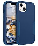 BENTOBEN for iPhone 13/14 Case, Heavy Duty 3 in 1 Full Body Rugged Non Slip Shockproof Hybrid Hard PC Soft TPU Bumper Drop Protective Girls Women Men Covers Case for iPhone 13/14 6.1, Navy Blue