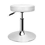 QiCheng&LYS Swivel Stool Breakfast Bar Stools, Dressing Table, Soft Stool Adjustable Swivel Gas Lift for Office Working,Counter Kitchen and Home (White)
