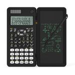 GUYUCOM Scientific Calculators for Students, 3in1 Secondary-School Supplies with Stylus Writing-Notepad Hard Case, 240 Function 2-Lined Display, Math Entry Level Scientific Calculator (GY-82MS II)