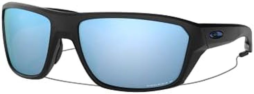 Oakley Men's OO9416 Split Shot Rectangular Sunglasses, Matte Black/Prizm Deep H2O Polarized, 64 mm
