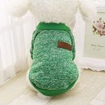 Idepet Pet Dog Classic Knitwear Sweater,Fleece Coat for Small,Medium,Large Dog,Warm Pet Dog Cat Clothes,Soft Puppy Customes (S, Green)