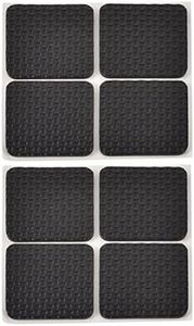 Prostuff.in Furniture Silicone Protection Cover || Square Shape Rubber Floor Protector, Non Slip Furniture Pads, Sofa Bed Balance Pad Noise Insulation Pad,4 Cm Black Color,8 Pcs