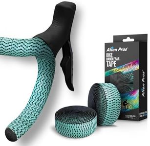 ALIEN PROS Chameleon Skin Bike Handlebar Tape (Set of 2) – Full Pattern Upgrade with Striking Color-Shifting Design and Premium Comfort Grip (Mint)