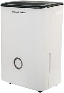 Russell Hobbs RHDH2002 20 Litre/Day Dehumidifier for Damp/Mould & Moisture in Home, Kitchen, Bedroom, Office, Caravan, Laundry Drying, 50m2 Room, Smart Timer, White