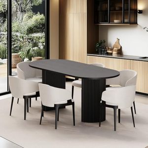Dining Table – Durable & Sustainable Materials, Easy Assembly, Stable & Sturdy, Modern Design with Ergonomic Comfort, Protective Finish, Affordable Premium Features for Family & Entertaining