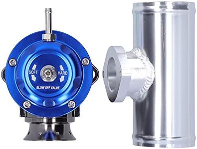 Turbo Blow Off Valve kit, Akozon Universal SDD‑BOVGRSBL FPG250 Aluminium Billet Turbo Blow Off Valve with 2.5in Flange Pipe Type‑RS(Blue)