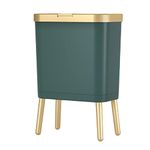 Pinakine® Creative Trash Can 15L Garbage Can Rubbish Bin With Lid For Bedroom Corner Green|70049801PNK