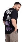 FUAARK Rage Oversized Sports and Gym T-Shirt for Men (Black, XL)