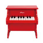 Hape Playful Piano Toy | 18-Key Wooden Mini Musical Instrument Toy, Red