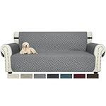 CHELZEN Latest Water Repellent Sofa Covers 3 Seater Non-Slip Sofa Slipcovers for Kids Dogs Pets Couch Cover Furniture Protector with Elastic Straps (Light Gray, 3 Seater)