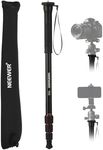 NEEWER 66.5" Camera Monopod Stand, Lightweight Aluminum Travel Monopod for DSLR Camcorder Photography & Video Recording, 1/4" & 3/8" Screw Adapter, Selfie Stick, Max Load 22lb, TP42