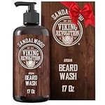 Viking Revolution - Beard Shampoo - Natural Beard Wash With Argan & Jojoba Oils - Softens & Strengthens - Sandalwood - 500 ml