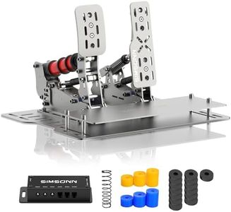 SIMSONN PLUS X Pedals Sim Racing Pedals Support Haptic Reactor PC Racing Simulator Pressure Sensor Load Cell HE Hydraulic Pedals (P2-H2-Plate)