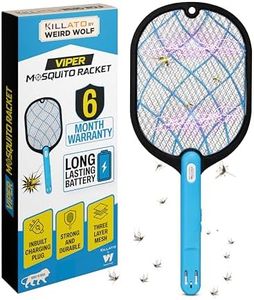 Weird Wolf Electric Mosquito Bat | Rechargeable Mosquito Killer Racket with Built-in Plug | Lithium Battery | Durable & Strong Design | 6-Month Warranty