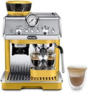 De'Longhi La Specialista Arte EC9155.YE, Manual Espresso Coffee Machine, Compact Design, Barista Tools, Manual Milk Texturing, Yellow