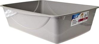 Petmate Open Cat Litter Box, Extra Large Nonstick Litter Pan Durable Standard Litter Box, Mouse Grey Great for Small & Large Cats Easy to Clean, Made in USA